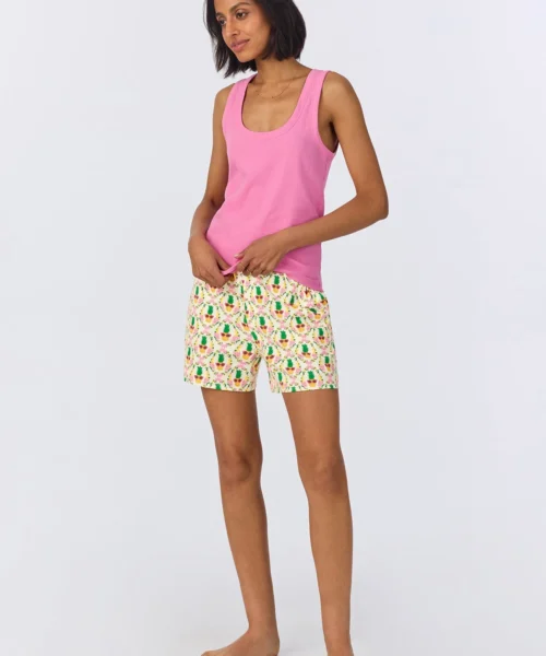 Pinacoolada Tank Stretch Jersey Boxer PJ Set 9 Pinacoolada Tank Stretch Jersey Boxer PJ Set -Bedheadpjs Pajama Shop 16 BH480095 1238B PINACOOLADA 3