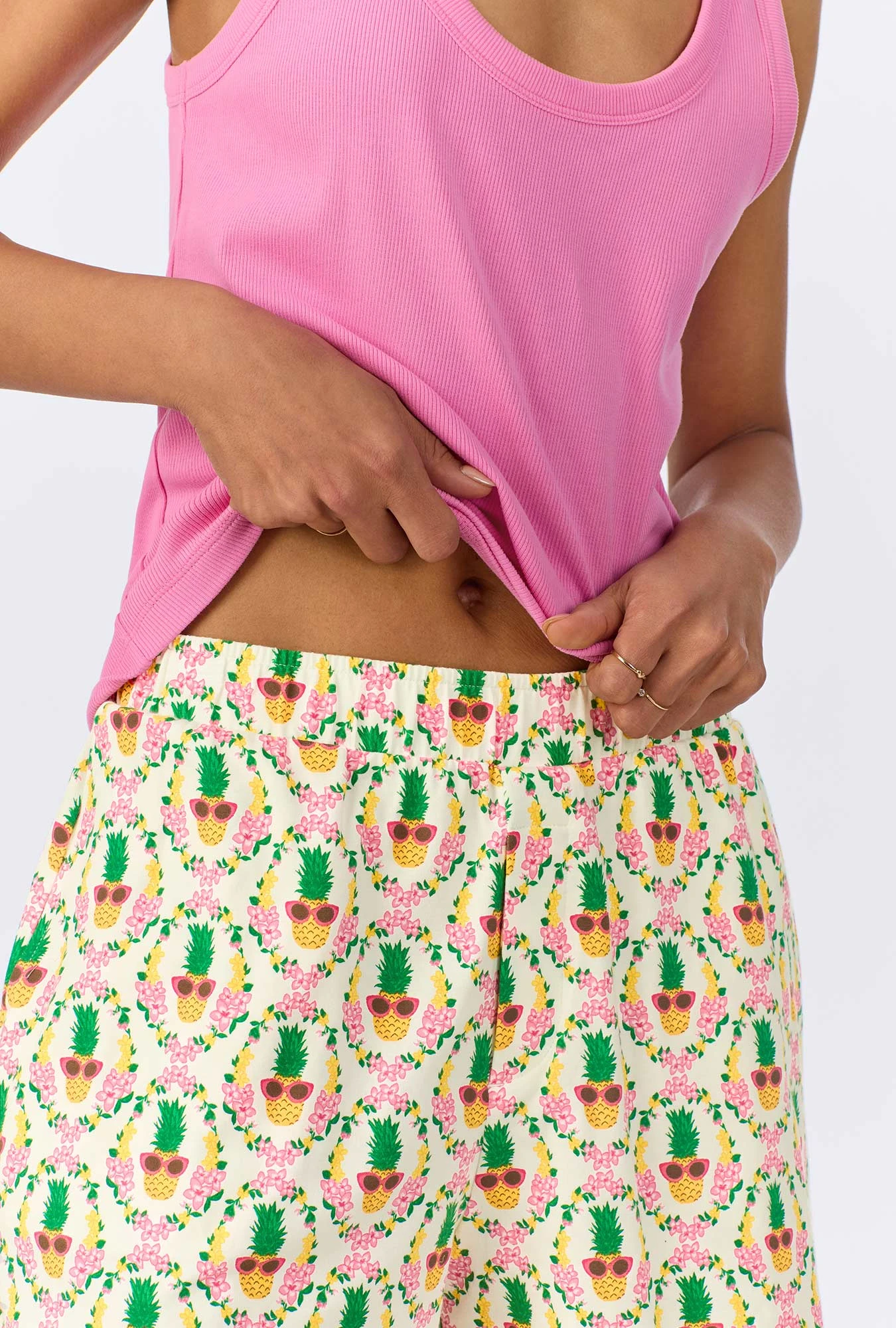 Pinacoolada Tank Stretch Jersey Boxer PJ Set 5 Pinacoolada Tank Stretch Jersey Boxer PJ Set - Image 5