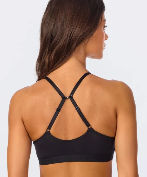 Black Stretch Jersey Bralette -Bedheadpjs Pajama Shop 17 BH002 I001A BLACK 4