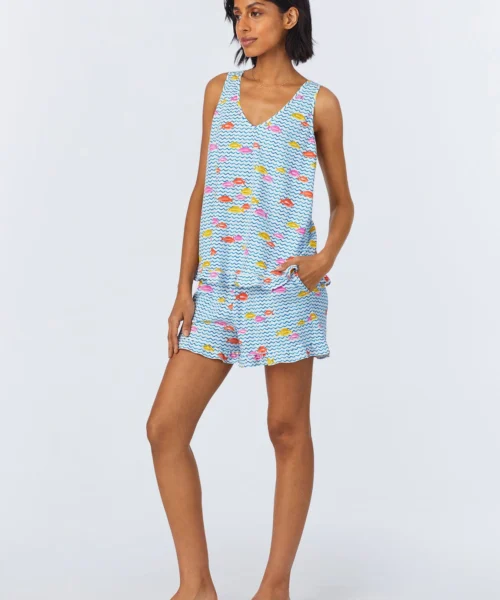 Marina Grande Ruffle Tank Stretch Jersey Shorty PJ Set 8 Marina Grande Ruffle Tank Stretch Jersey Shorty PJ Set -Bedheadpjs Pajama Shop 17 BH020092 1218B MARINA GRANDE 020 2