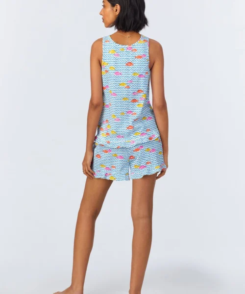 Marina Grande Ruffle Tank Stretch Jersey Shorty PJ Set 9 Marina Grande Ruffle Tank Stretch Jersey Shorty PJ Set -Bedheadpjs Pajama Shop 17 BH020092 1218B MARINA GRANDE 034 3