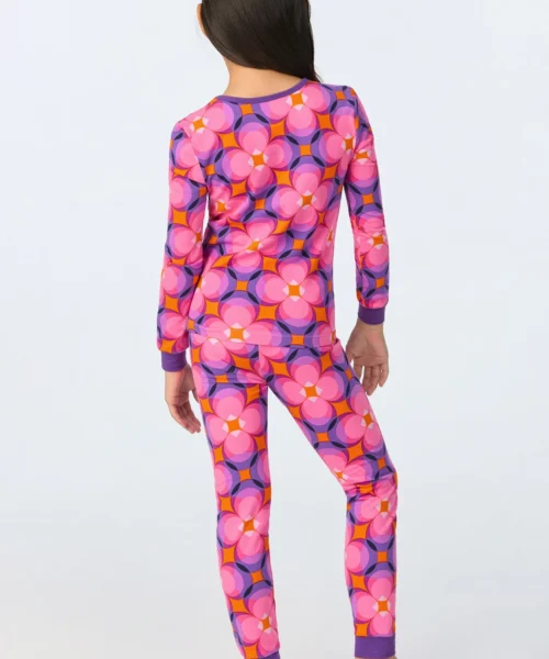 BedHead X Trina Turk Space Cat Long Sleeve Stretch Jersey Kids PJ Set -Bedheadpjs Pajama Shop 17 BHK280077 1181B SPACE CAT 3