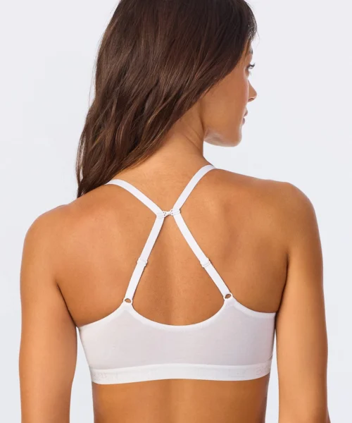 White Stretch Jersey Bralette -Bedheadpjs Pajama Shop 18 BH002 I100A WHITE 3