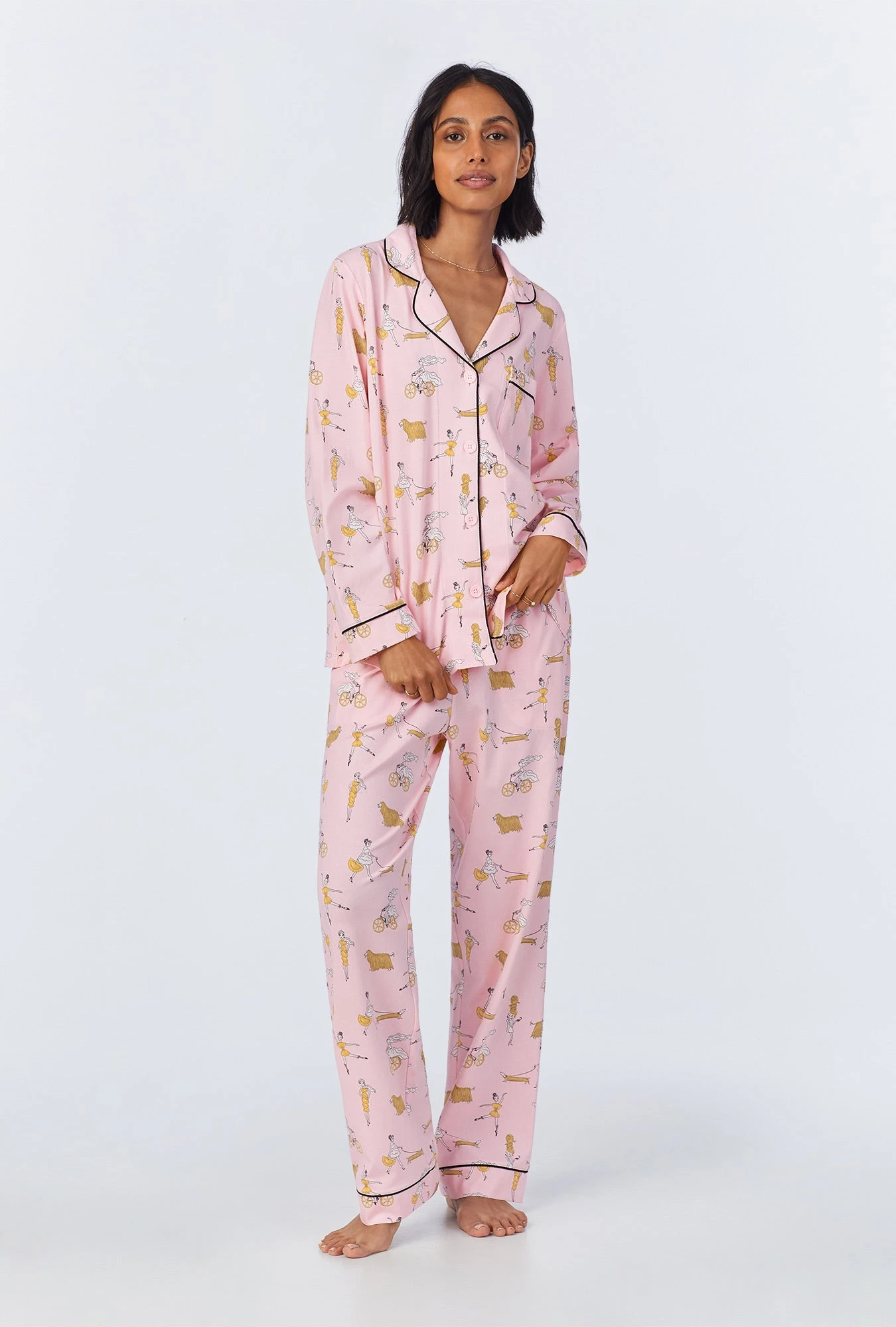 Say Yes To Pasta Long Sleeve Classic Stretch Jersey PJ Set 2 Say Yes To Pasta Long Sleeve Classic Stretch Jersey PJ Set - Image 2