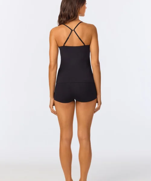 Black Stretch Jersey Cami -Bedheadpjs Pajama Shop 1 BH001 I001A BLACK 051