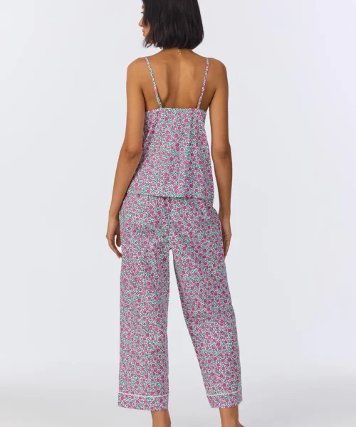 Petite Petunias Cami Woven Cotton Poplin Cropped PJ Set -Bedheadpjs Pajama Shop 20 BH050096 1243B PETITE PETUNIAS 660 3