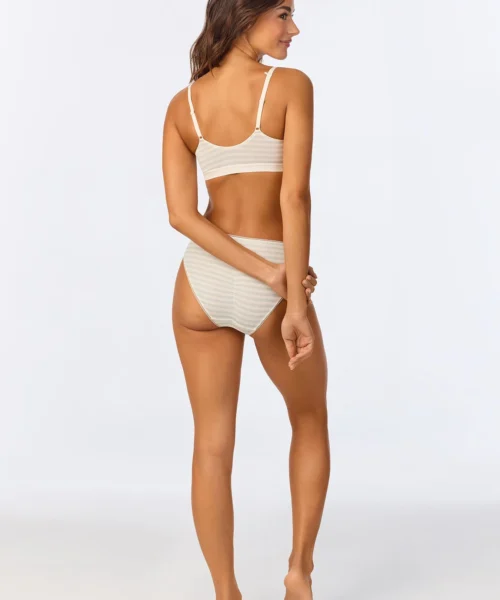 Mini Stripe Stretch Jersey Bralette -Bedheadpjs Pajama Shop 21 BH002 I810M MINI STRIPE 518