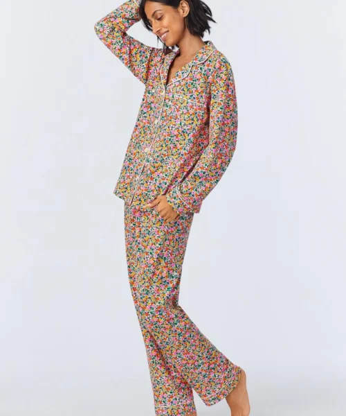 Fresh Picks Long Sleeve Classic Stretch Jersey PJ Set