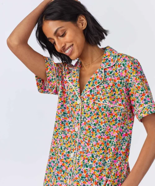 Fresh Picks Short Sleeve Classic Shorty Stretch Jersey PJ Set