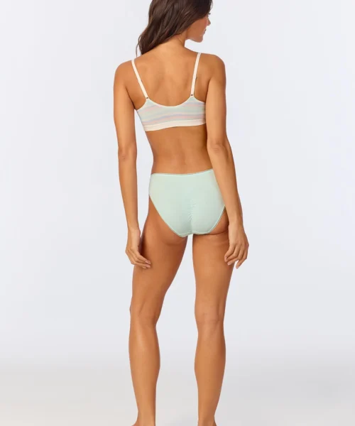 Rainbow Stripe Stretch Jersey Bralette -Bedheadpjs Pajama Shop 24 BH002 I962I RAINBOW STRIPE 571