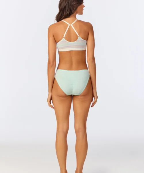 Rainbow Stripe Stretch Jersey Bralette -Bedheadpjs Pajama Shop 24 BH002 I962I RAINBOW STRIPE 574