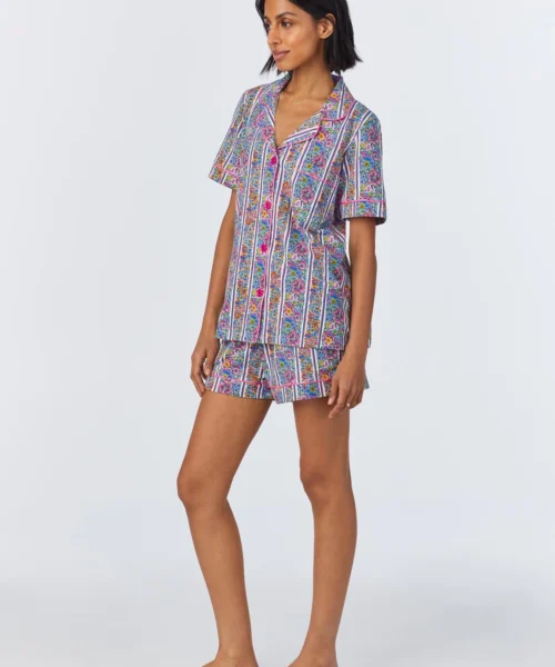 Bel Fiore Short Sleeve Classic Shorty Stretch Jersey PJ Set