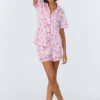 Cowgirl Toile Short Sleeve Classic Shorty Stretch Jersey PJ Set