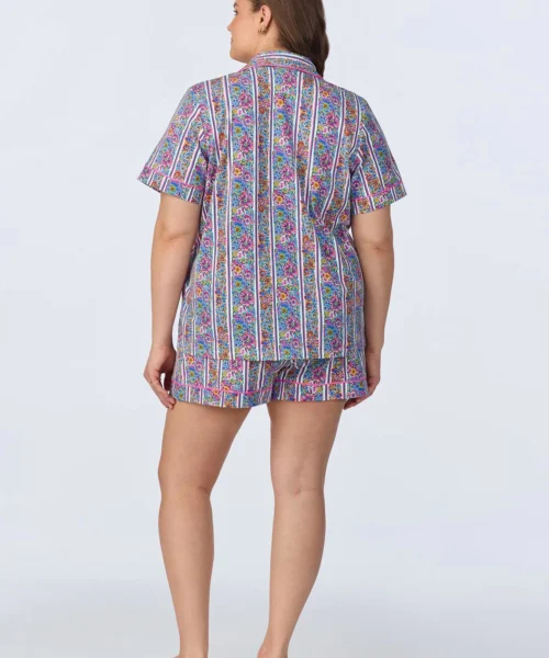 Bel Fiore Short Sleeve Classic Shorty Stretch Jersey PJ Set -Bedheadpjs Pajama Shop 25 plus size BH240092 1226B BEL FIORE 555 3