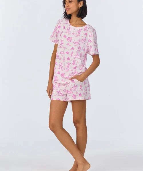Cowgirl ToileT-Shirt Stretch Jersey Shorty PJ Set -Bedheadpjs Pajama Shop 26 BH940097 1246B COWGIRL TOILE 820 2