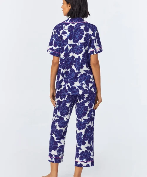 Isabella Flora Short Sleeve Classic Stretch Jersey Cropped PJ Set -Bedheadpjs Pajama Shop 27 BH270092 1227B ISABELLA FLORA 022 3