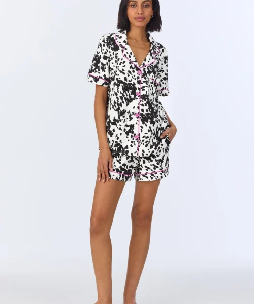 Wild Pony Short Sleeve Classic Shorty Stretch Jersey PJ Set