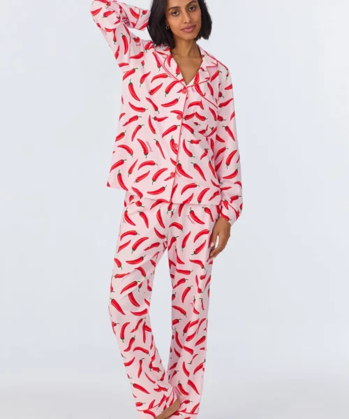 Coming In Hot Long Sleeve Classic Stretch Jersey PJ Set