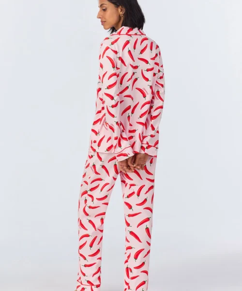 Coming In Hot Long Sleeve Classic Stretch Jersey PJ Set -Bedheadpjs Pajama Shop 29 BH290097 1231B COMING IN HOT 924 3