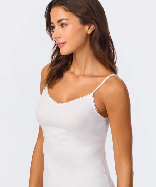 White Stretch Jersey Cami -Bedheadpjs Pajama Shop 2 BH001 I100A WHITE 2