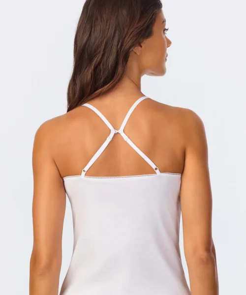 White Stretch Jersey Cami -Bedheadpjs Pajama Shop 2 BH001 I100A WHITE 4