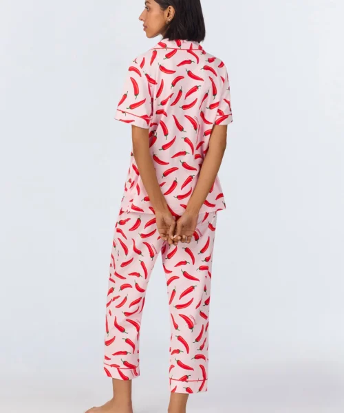 Coming In Hot Short Sleeve Classic Stretch Jersey Cropped PJ Set 7 Coming In Hot Short Sleeve Classic Stretch Jersey Cropped PJ Set -Bedheadpjs Pajama Shop 30 BH270097 1231B COMING IN HOT 950 3