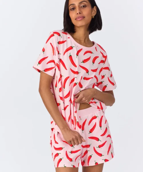 Coming In Hot T-Shirt Stretch Jersey Shorty PJ Set