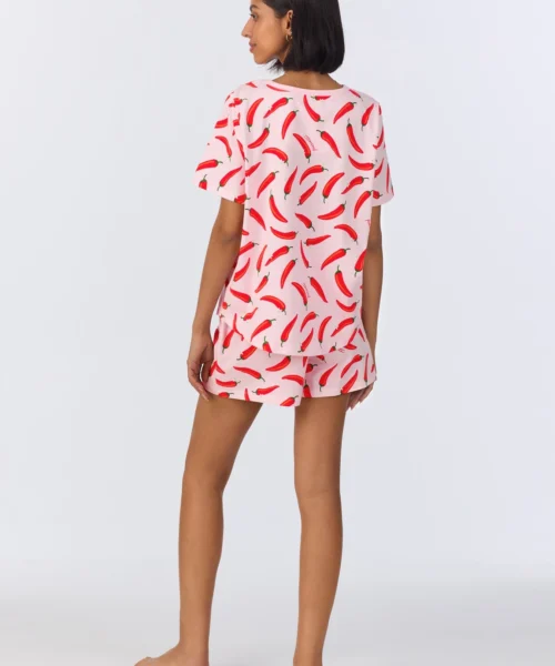 Coming In Hot T-Shirt Stretch Jersey Shorty PJ Set -Bedheadpjs Pajama Shop 32 BH940097 1231B COMING IN HOT 4