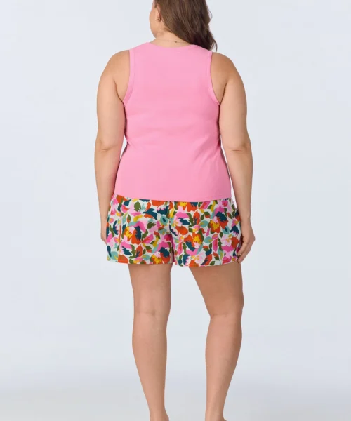 Lucia Knit Tank Woven Cotton Poplin Boxer PJ Set 13 Lucia Knit Tank Woven Cotton Poplin Boxer PJ Set -Bedheadpjs Pajama Shop 32 plus size BH380093 1222B LUCIA 709 3