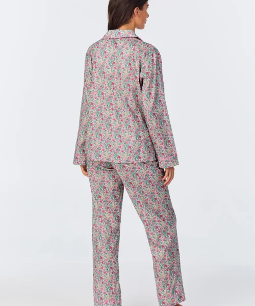 Florence May Long Sleeve Classic Woven Cotton Tana Lawn Long PJ Set Made With Liberty Fabrics -Bedheadpjs Pajama Shop 35 BH290057 1174B FLORENCE MAY 1159 3