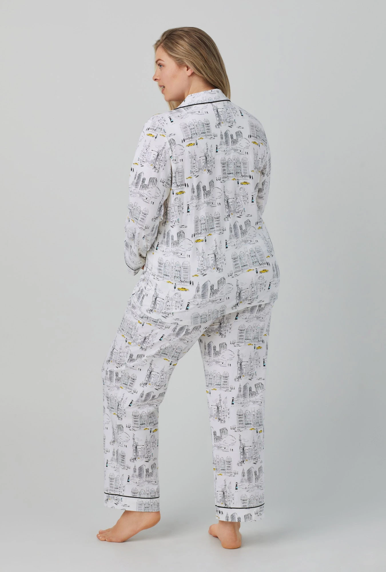 City That Never Sleeps Long Sleeve Classic Stretch Jersey PJ Set 6 City That Never Sleeps Long Sleeve Classic Stretch Jersey PJ Set - Image 6