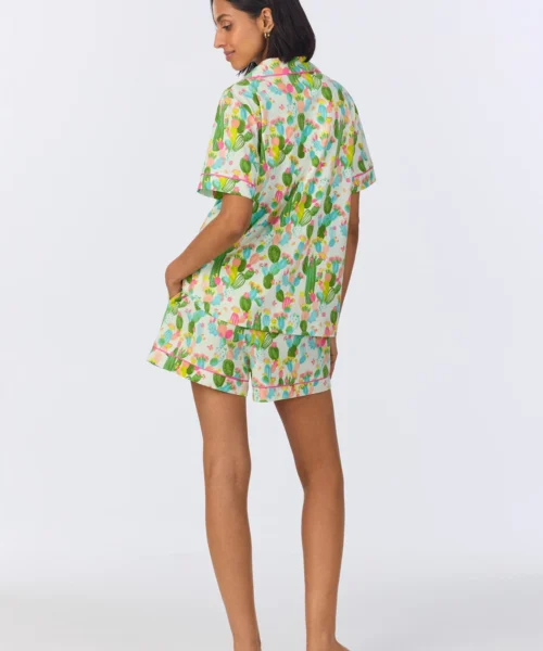 Cactus Garden Short Sleeve Classic Shorty Stretch Jersey PJ Set -Bedheadpjs Pajama Shop 36 BH240097 1244B CACTUS GARDEN 1169 3