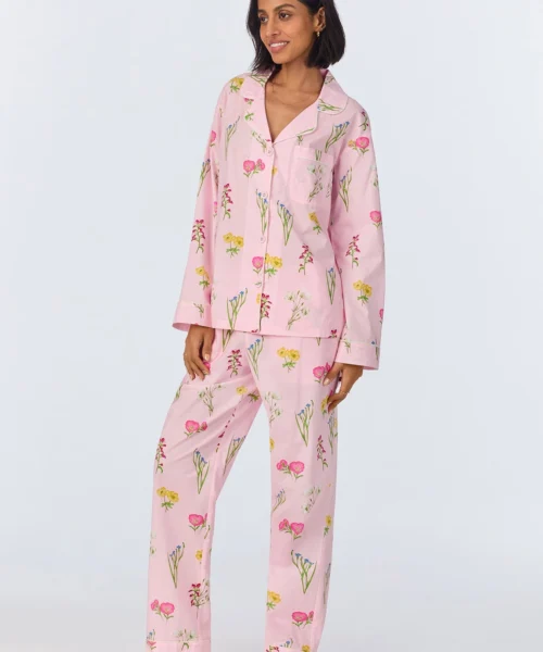 Western Wildflowers Long Sleeve Classic Woven Cotton Poplin Long PJ Set -Bedheadpjs Pajama Shop 37 BH290098 1232B WESTERN WILDFLOWERS 1235 2