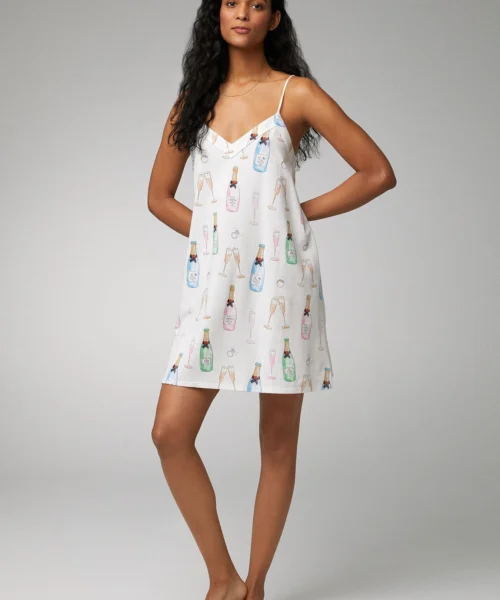 Champagne Wedding Stretch Jersey Chemise