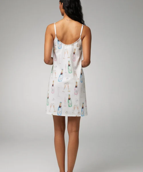 Champagne Wedding Stretch Jersey Chemise -Bedheadpjs Pajama Shop 40 BH4327101 5083B CHAMPAGNE WEDDING 1445 BACK