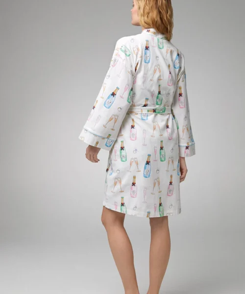 Champagne Wedding Banded Collar Stretch Jersey Robe -Bedheadpjs Pajama Shop 41 BH4427101 5083B CHAMPAGNE WEDDING 925 BACK