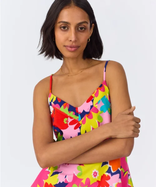 BedHead X Trina Turk Pop Floral Cami Shorty Stretch Jersey PJ Set -Bedheadpjs Pajama Shop 42 BH070112 1270B POP FLORAL 1405 4