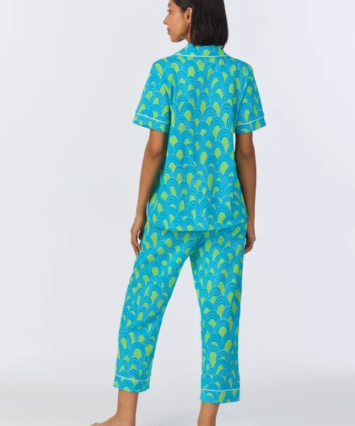 BedHead X Trina Turk Geo Arches Short Sleeve Classic Cropped Stretch Jersey PJ Set 8 BedHead X Trina Turk Geo Arches Short Sleeve Classic Cropped Stretch Jersey PJ Set -Bedheadpjs Pajama Shop 43 BH270112 1271B GEO ARCHES 1432 3