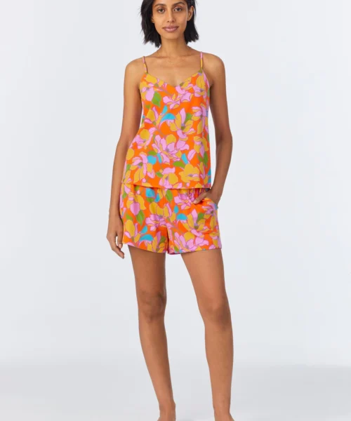 BedHead X Trina Turk Floral Cami Shorty Stretch Jersey PJ Set