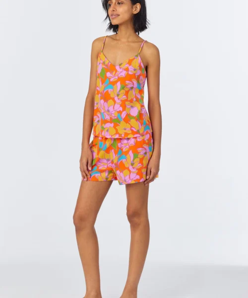 BedHead X Trina Turk Floral Cami Shorty Stretch Jersey PJ Set -Bedheadpjs Pajama Shop 45 BH070110 1268B FLORAL 013 2