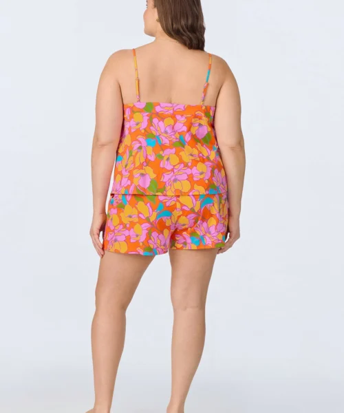 BedHead X Trina Turk Floral Cami Shorty Stretch Jersey PJ Set -Bedheadpjs Pajama Shop 45 plus size BH070110 1268B FLORAL 965 3