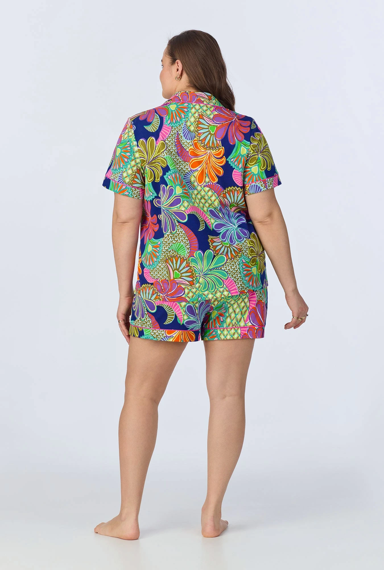 BedHead X Trina Turk Zanzibar Short Sleeve Classic Shorty Stretch Jersey PJ Set 5 BedHead X Trina Turk Zanzibar Short Sleeve Classic Shorty Stretch Jersey PJ Set - Image 5