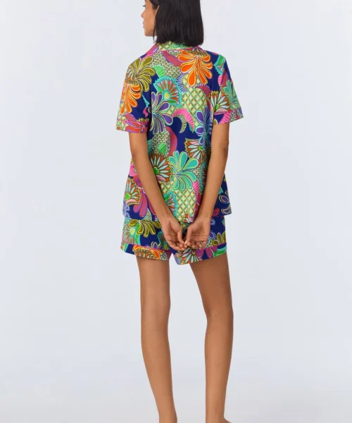 BedHead X Trina Turk Zanzibar Short Sleeve Classic Shorty Stretch Jersey PJ Set 7 BedHead X Trina Turk Zanzibar Short Sleeve Classic Shorty Stretch Jersey PJ Set -Bedheadpjs Pajama Shop 47 BH240112 1272B ZANZIBAR 1556 3