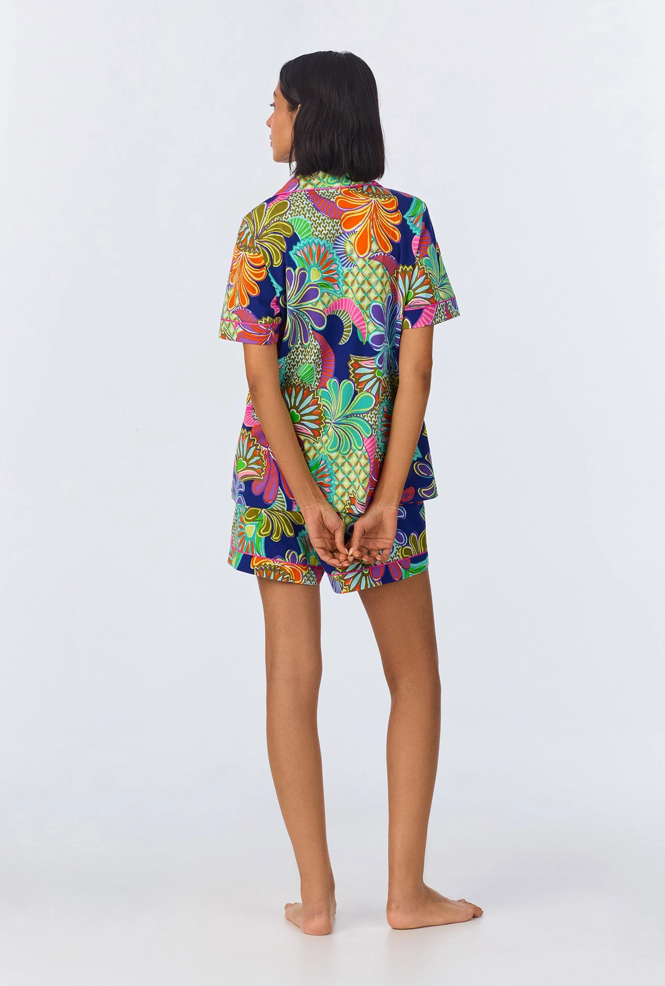 BedHead X Trina Turk Zanzibar Short Sleeve Classic Shorty Stretch Jersey PJ Set 3 BedHead X Trina Turk Zanzibar Short Sleeve Classic Shorty Stretch Jersey PJ Set - Image 3