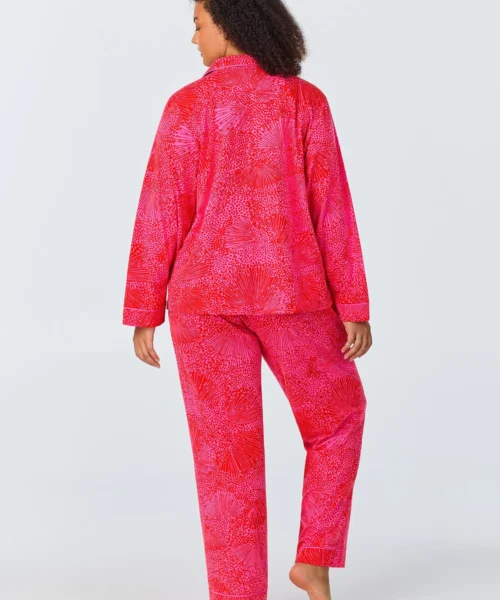 BedHead X Trina Turk Starburst Long Sleeve Classic Stretch Jersey PJ Set -Bedheadpjs Pajama Shop 48 plus size BH290079 1184B STARBURST 985 3