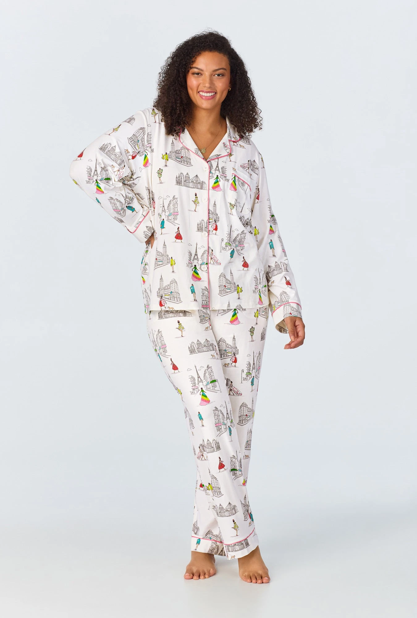 Bedhead X Bronwyn Newport Travel In Style Long Sleeve Classic Stretch Jersey PJ Set 4 Bedhead X Bronwyn Newport Travel In Style Long Sleeve Classic Stretch Jersey PJ Set - Image 4