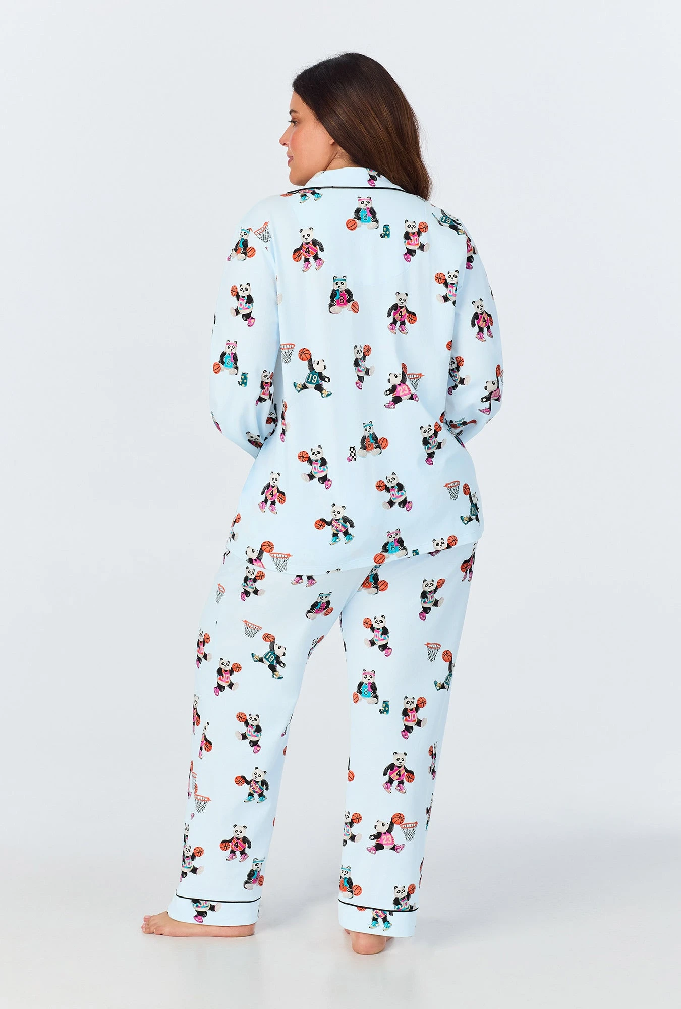 Bedhead X Bronwyn Newport Slam Dunk Long Sleeve Classic Stretch Jersey PJ Set - Image 6