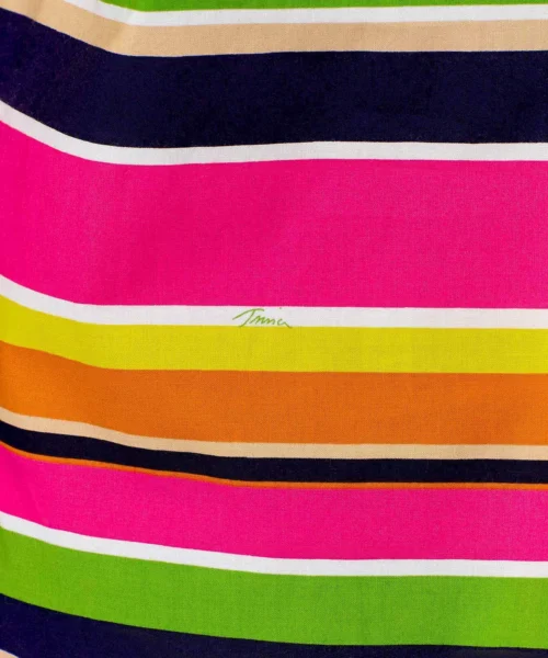 BedHead X Trina Turk Poolside Stripe Short Sleeve Classic Woven Cotton Poplin Shorty PJ Set 9 BedHead X Trina Turk Poolside Stripe Short Sleeve Classic Woven Cotton Poplin Shorty PJ Set -Bedheadpjs Pajama Shop 60 BH240106 1261B POOLSIDE STRIPE 360 4