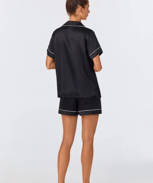 Black Short Sleeve Classic Shorty Washable Silk PJ Set -Bedheadpjs Pajama Shop 62 BH240114 5993B BLACK 1920 3 574ba73e bfb3 4bf7 87ab ffc6b4512339