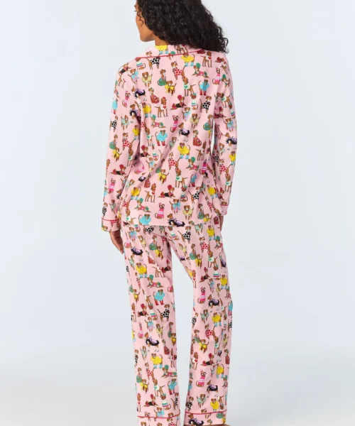 Bedhead X Bronwyn Newport Chic Boxers Long Sleeve Classic Stretch Jersey PJ Set -Bedheadpjs Pajama Shop 62 BH290102 1234B CHIC BOXERS 4